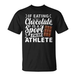 T-shirt d'athlète : Si manger du chocolat était un sport, je serais un champion - T-shirt promotionnel - Product Image 1