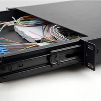 Caja Terminal de Fibra Óptica Industrial Negra ST SC LC con Soporte POE TCP GSM para FTTX FTTH y Férula de Cerámica de Zirconia