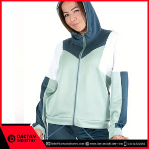 Automne velours femmes survêtement ensemble entièrement personnalisé vêtements de sport d'hiver en gros à capuche et polaire costume - Product Image 5
