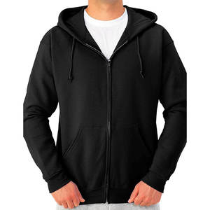 Sweat à capuche zippé pour homme de haute qualité avec impression de logo personnalisé, en tissu polaire polyester/coton, respirant et écologique pour l'hiver - Product Image 5
