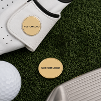 Marqueur de balle de golf magnétique personnalisé avec logo du fabricant, marqueur vierge en laiton pour gants et accessoires de golf