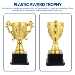 Plastic with Gold Metallic Finish with Base <b>Trophy</b> Cup Achievement Award Prize for Sports School Events Party Variety Size - Product Image 5