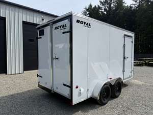 Nuevo Remolque Cerrado Royal LT de 7'x14' 2' con Punta en V, Remolque de Carga Cerrado, Remolque de Transporte de Automóviles de Doble Eje, Remolque Utilitario de Aluminio - Product Image 2