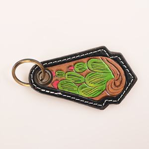 Porte-clés en cuir de vachette personnalisé, article cadeau - Product Image 4