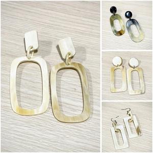 Boucle d'oreille créative en corne de buffle Produit fait à la main Brillant Poli Haute qualité Boucle d'oreille en corne de buffle Vente en gros Meilleures fournitures - Product Image 5