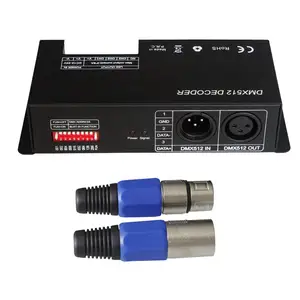 工場Dc12vDc24v電圧ハイパワーシートLED照明コントローラー512 dmxコントロールデコーダー