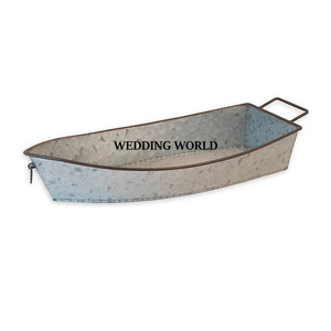 Oval Galvanized Serving Tray High Quality Handmade New serving Platter Latest Arrival Designer New Galvanized Tray - Product Image 2