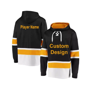 Último diseño polar en blanco bordado Sudadera con capucha de hockey personalizado 2 colores diseño mejor manga completa Sudadera con capucha de hockey sobre hielo - Product Image 6
