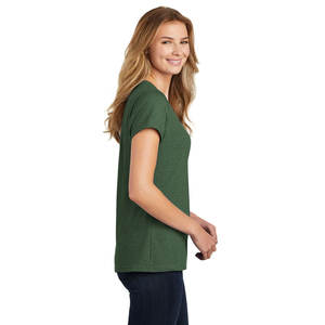 Camiseta holgada con cuello en V y logotipo de gimnasio para mujer 100% algodón - Product Image 6