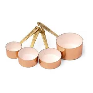 Tasses à mesurer en acier inoxydable, cuivre et meena, design de tasses à mesurer pour les accessoires de cuisine de restaurant et de maison - Product Image 1