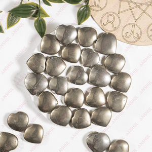 Pirita de Color Gris de Primera Calidad al por Mayor, Corazones de 1 Pulgada para Meditación, Sanación, Decoración y Manualidades - Product Image 2