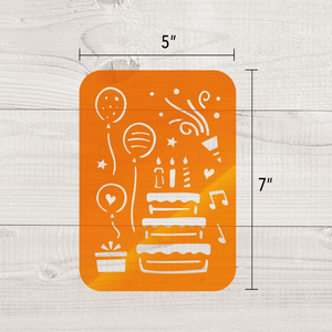 Pochoirs d'anniversaire en plastique pour la peinture, le dessin, les loisirs créatifs pour enfants, fournitures artistiques, pochoir durable et réutilisable pour la création de cartes de vœux - Product Image 3