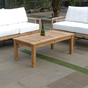 Table basse en bois de teck durable pour la salle à manger extérieure Patio Garden Resort conçu pour résister à toutes les conditions météorologiques - Product Image 3