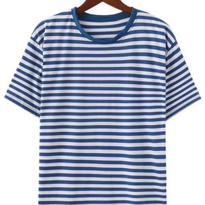 High Quality Men's O-Neck Boxy <b>Fit</b> <b>T</b>-<b>Shirt</b> Knitted Fabric Eco-Friendly Custom Fabric OEM Service Custom Color & Size - Product Image 1