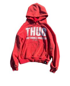 Sweat à capuche court lourd pour hommes de haute qualité noir sunfaded français Terry Streetwear lavage à l'acide bouffée Scrn sweats à capuche imprimés - Product Image 1