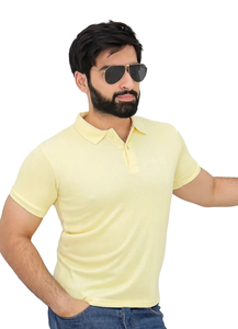 Polo à manches courtes coupe ajustée pour homme Top d'été décontracté en tricot de coton pour un usage quotidien - Product Image 3