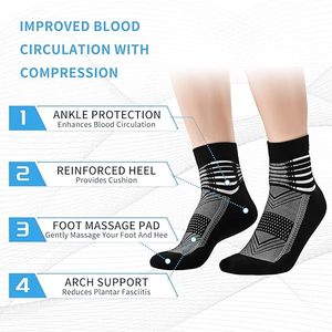 Chaussettes de sport pour hommes, respirantes, antidérapantes, en spandex/polyester, personnalisables, logo personnalisé, écologiques, directement de l'usine - Product Image 3