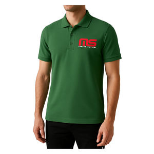 Polo de algodón verde para hombre, logotipo personalizado, patrón sólido, antiarrugas, para uniforme de trabajo o marca, Polo para hombre - Product Image 6