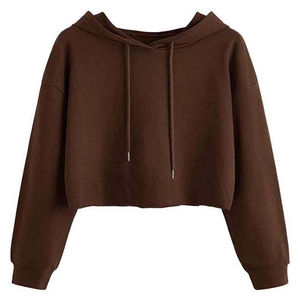 Sudadera Corta con Capucha de Algodón para Mujer, Estilo Nuevo, Transpirable, Holgada, para Entrenamientos de Invierno, OEM - Product Image 5