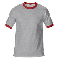 T-shirt personnalisé pour homme en coton/polyester, coupe classique, bicolore, manches courtes, qualité supérieure, tricoté, prix de gros