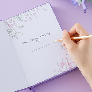 Laxon màu tím Debossed lâu đài và ngôi sao tưởng tượng Tạp Chí bạc lá dập PU da máy tính xách tay với góc tròn - Product Image 4