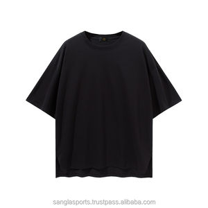 T-shirt oversize pour homme imprimé logo 100% coton T-shirt grande taille T-shirts grands et grands T-shirt coupe ample - Product Image 6