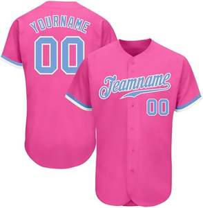 Jersey de béisbol de sublimación, camiseta de estilo bordado personalizado, camiseta de entrenamiento transpirable de manga corta - Product Image 4