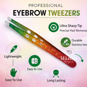 Pince à épiler professionnelle de qualité supérieure, dégradé de couleurs, en acier inoxydable, inclinée, pour la précision de l'épilation des sourcils, cosmétique - Product Image 4