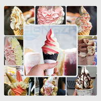 Machine à glace HENGZHI 220V à trois têtes pour comptoir, compatible lait, production à haut volume et condenseur en cuivre pur