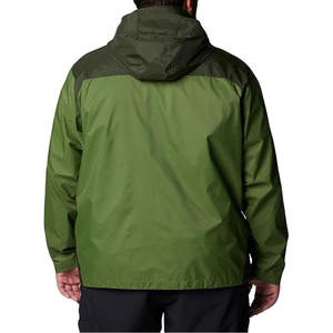 Personalizado hombres Casual impermeable 10000mm poliéster Nylon impresión senderismo cortavientos al aire libre impermeable Softshell chaqueta de lluvia - Product Image 3