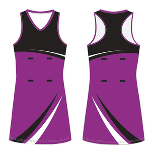 Profesional impreso niñas Netball Jersey sublimación completa 100% poliéster uniforme de alta calidad para deportes OEM al por mayor - Product Image 5
