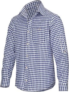 Camisa tradicional alemana bávara Oktoberfest Herren Hemden Trachten Camisa a cuadros para Oktoberfest 2025 - Product Image 3