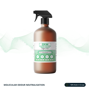 Neutralizador de Olores en Aerosol Intenso, Fórmula Verde: Olores de Tabaco, Mascotas, Pescado y Humedad - Botella de 1L - OEM / Marca Privada - Product Image 1