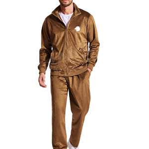 ชุดวอร์มกำมะหยี่พรีเมียมสำหรับผู้ชาย เสื้อฮู้ดและกางเกงขายาวเนื้อนุ่ม อุ่นสบาย ชุดกีฬา รับสกรีนโลโก้ - Product Image 6