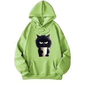 2025 Otoño/Invierno Simple Casual Sudadera con capucha Top de mujer Abrigo de color sólido Ropa de calle con personalidad - Product Image 5