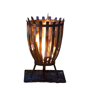 Brasero d'extérieur en métal et fer forgé, design moderne, pour barbecue, terrasse, chauffage extérieur, design haut de gamme, facile à utiliser, finition noire. - Product Image 6