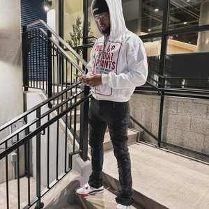 Sudadera con capucha de gran tamaño personalizada Graphic Street Acid Washed Pullover Hoodie Hombres Y2K Otoño Manga larga Streetwear Sudadera con capucha - Product Image 1