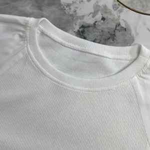 Décontracté Tendance Printemps Nouveau Design Style Patchwork Polyvalent T-shirt Couleur Unie - Product Image 3