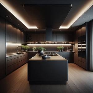 Mueble de Cocina Moderno de Lujo Clásico Estilo Shaker Ecológico con Puerta de Acrílico Lacado, Fregadero de Madera Contrachapada, Grifo, Cajón con Corredera y Bisagra - Product Image 1