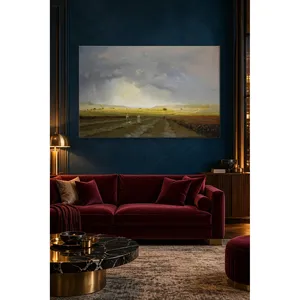 Fida Chintreuil Regardant la pluie sur la plaine - Impression sur toile - Product Image 3