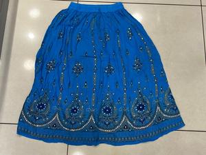 กระโปรงยาวสไตล์ยิปซีปักเลื่อมสไตล์อินเดียสำหรับผู้หญิงกระโปรงยาวหลากสีสไตล์ฮิปปี้แถบเอวยางยืดกระโปรงฉัตรสำหรับชายหาด - Product Image 3