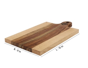 Árbol DE LA VIDA Sheesham y madera de haya Tabla de cortar de 15 pulgadas para carne Verduras Frutas Casa Calentamiento Regalo Tabla de servir de madera - Product Image 6