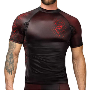 Oem Design <b>Compression</b> MMA Rash Guard Full Sleeve High Quality Quick Dry Customized Spandex/Nylon Unisex Brand Customization - Product Image 1