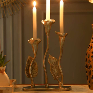 Porte-bougie en métal élégant et attrayant, forme unique, taille personnalisée, support de bougie pour la décoration intérieure de la maison, mariage, Noël, HHO Heat - Product Image 2