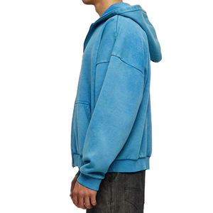 Custom 100% Cotton sunfade Hoodie Men's Winter Hooded Unisex Sun Faded High Quality <b>Thick</b> <b>Fleece</b> 420gsm Heavy Weight - Product Image 2
