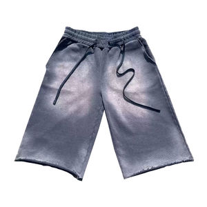 <b>Shorts</b> French Terry Patch Breathable 100% Cotton Streetwear <b>Vintage</b> Sun Acid Wash <b>Shorts</b> for <b>Men</b> 2026 - Product Image 5