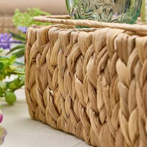 Water Hyacinth Six Section Kitchen Storage Bottle Holder Handmade Storage Basket Wholesale eco-friendly Made in Vietnam - Product Image 5