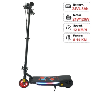 Patinete Eléctrico Plegable para Niños con Luz LED de Arcoíris, Manillar Ajustable, 4.5Ah, Betty, Patinete Eléctrico para Paseos al Aire Libre - Product Image 2