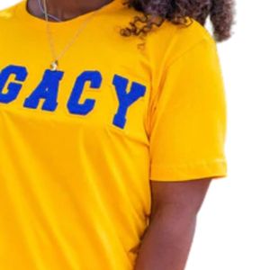 T-shirt doré Legacy pour les membres SGRHO Chemise de sororité en coton de qualité supérieure Vêtements grecs de style HBCU pour les événements et les looks de tous les jours - Product Image 5