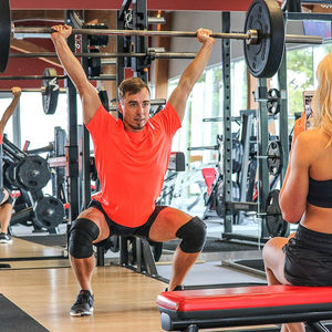 Bandages de genou pour la musculation en gros, bandages élastiques pour la musculation, coussinets confortables pour la musculation, bandage de genou pour la musculation, OEM - Product Image 2